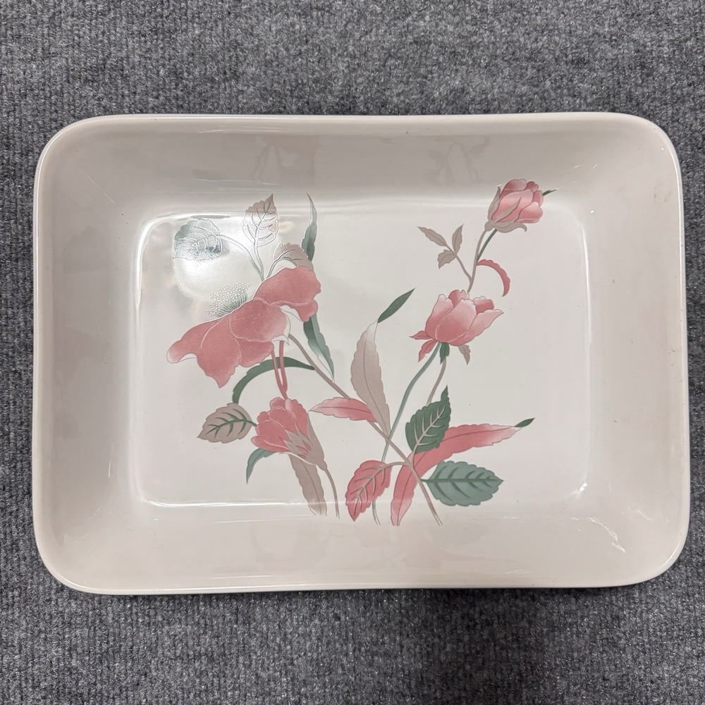 Mikasa Silk Flowers Baking Dish 12.5"x9" Ultra Ceram Bake N Serve‎ F3003